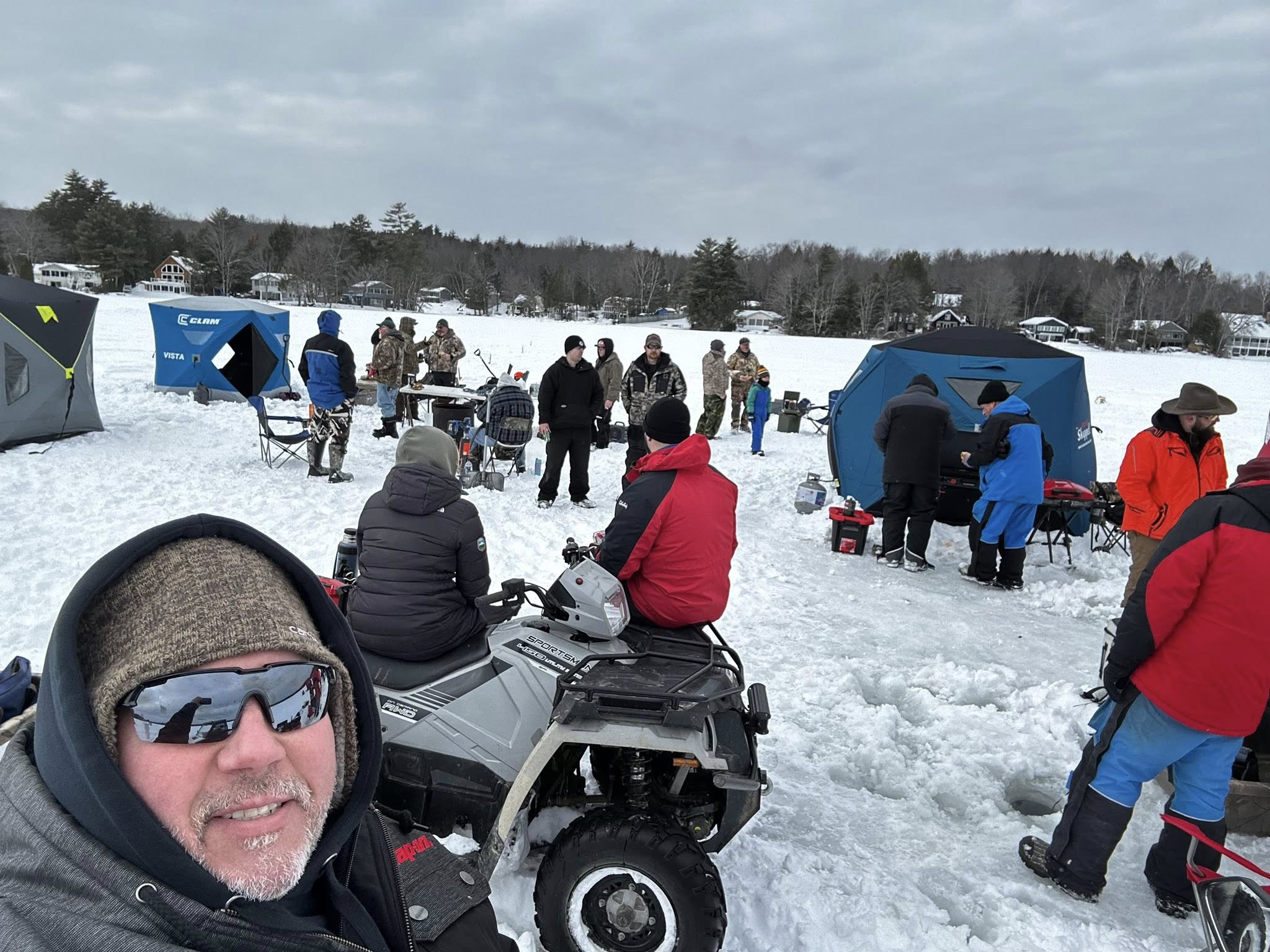 Fishing for Freedom ice fishing event with veterans and community members